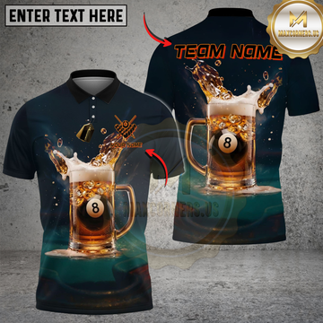 Maxcorners Billiards 8 Ball Beer Glass Shot On Table Personalized Shirt
