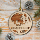 Maxcorners Personalized Bow Hunter Ornament 2025 â€“ Custom Name Gift for Deer Hunters LM0110