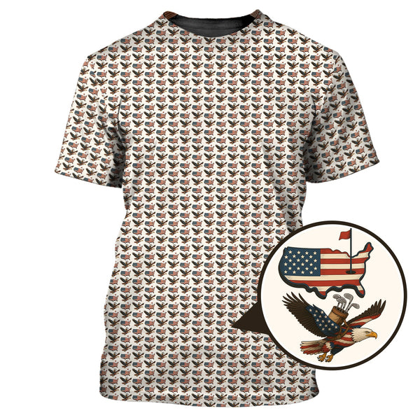 Maxcorners American golf shirt, USA Golf Shirts For Golfer, Pattern Golf Shirt, Men Golf Gift