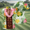 Maxcorners Tan Skin Tropical Muscle Chest Hawaiian Golf Polo Shirt, Women's Golf Tops, Performance Golf Shirt LM1507