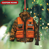 Maxcorners Personalized Hunter Ornament – Custom Camo Jacket Christmas Decoration for Men & Hunters LM0411