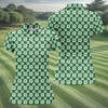 Maxcorners Dibs On The Redhead Lucky Four Leaf Clover St Patrick's Day Golf Shirt, Women's Golf Tops, Ladies Golf Shirts