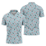 Maxcorners Funny Flamingos Golf Polo Shirt, Golfing Apparel, Mens Golf Gift, Funny Golf Polos
