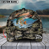 Maxcorners Pike Fishing Lure Camouflage Customized Name 3D Cap