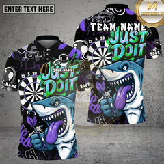Maxcorners Shark Dartboard Graffiti Just Do It Multioptions Personalized Name, Team Name Unisex 3D Shirt (4 Colors)