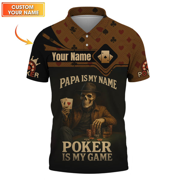 Poker Games Custom Name Shirt for Dad – ACE Design Tee