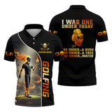 Maxcorners I Was One Under Today Custom Men's Golf Polo Shirt, Funny Skull Golf Shirt, Dad Golf Gift