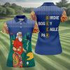 Maxcorners Funny Retro Golfer Drinking Beer Paisley Polo Shirt, Golf Shirts For Women, Women’s Golf Apparel LM1507