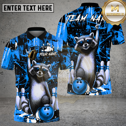Maxcorners Bowling Shirt Cool Orange Grunge Splatter Art Multioptions Personalized Name, Team Name 3D Shirt (4 Colors)
