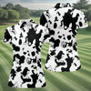 Maxcorners Cow Print Golf Shirt, Adult Humor Hidden Pin Up Pattern, Golf Shirt For Women LM1507