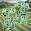 Maxcorners Tropical Pineapple Skull Pattern Golf Shirt, Women’s Golf Polo, Hawaiian Golf Shirt, Ladies Golf Shirts LM1507