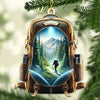 Maxcorners Custom Name Hiking Christmas Ornament, Christmas Gift for Hiking Lover 2D Flat LM2111