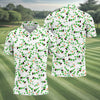 Maxcorners Dark Stout Beer St Patrick's Day Shamrocks White Golf Shirt, Polo Shirts For Men, Golf Shirts For Men