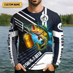 Maxcorners A Fish Or A Buzz I'm Catching Something Funny Fishing Shirt, Fishing And Beer SPF Shirt For Men