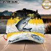 Maxcorners Fishing Yellow White Sport Pattern Personalized 3D Cap (11 Breeds)
