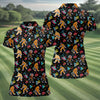 Maxcorners Retro Bigfoot Boombox Pattern Golf Shirt, Women’s Golf Polo, Golf Shirts For Women, Printed Golf Shirt LM1507