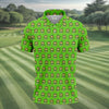 Maxcorners Green St Patrick's Day Funny Adult Shamrock Golf Shirt, Polo Shirts For Men, Golf Shirts For Men