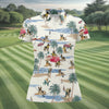 Maxcorners German Shepherd Beach Vacation Golf Polo Shirt, Women’s Golf Polo, Ladies Golf Shirts LM1507