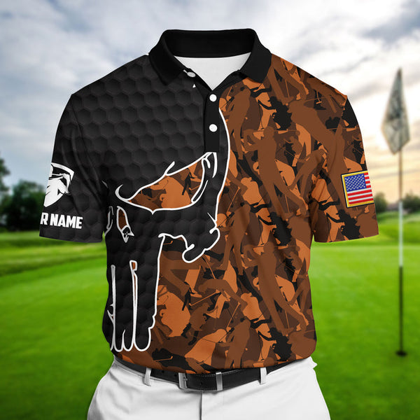 Max Corner Pride Crazy Skull Golf Lover, Cool Polo 3D AOP For Lovers Multicolor Custom Name