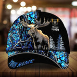 Maxcorners Premium Loralle Moose Hunting Camo Pattern 3D Multicolor Personalized Cap