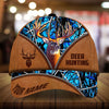Maxcorners Premium Deer Hunting Zip Leather Pattern 3D Multicolor Personalized Cap