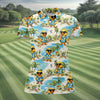 Maxcorners Cute Funny Duck Hawaiian Golf Shirt, Beach Theme Women's Golf Tops, Ladies Golf Shirts LM1507