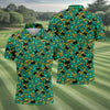 Maxcorners Shamrock Beer Lucky Four Leaf Clover St Patrick's Day Pot Of Gold Polo Shirts For Men, Golf Gift For Men