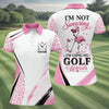 Maxcorners Personalized Pink Golf Crest Polo Shirt, Women’s Golf Polo, Ladies Golf Tops LM1507