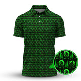 Maxcorners Bigfoot Golf Pattern Shirt, Funny Sasquatch Golf Polos, Golf Gift for Men, Crazy Golf Shirts For Golfers