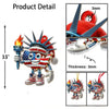 Maxcorners Custom Name American Christmas Ornament, America Lover Christmas Gift 2D Flat LM2111