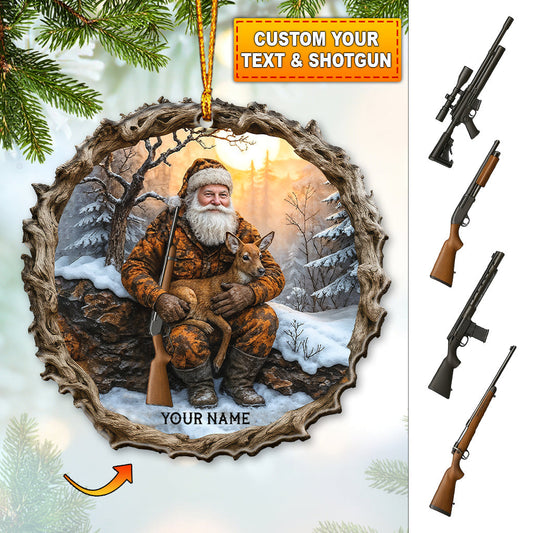 Maxcorners Hiking Santa, Home Decor, Christmas Ornament, Personalized Ornament 2D Flat LM2111