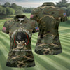 Maxcorners Grumpy Old Bastard Skull Camo Polo Shirt, Patriotic Military Polo, Golf Shirts For Women LM1507