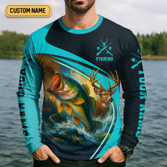 Maxcorners Fishing Solves Most Of My Problems Fishing UPF Shirts, Fishing Gifts For Men, Fishing And Hunting SPF Shirt