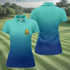 Maxcorners Blue Tropical Parrot Retirement Golf Polo Shirt, Golf Tops For Women, Ladies Golf Top LM1507