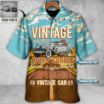 Route 66 Vintage Car Take Me On A Road Trip Custom Photo Personalized - Hawaiian Shirt - Personalized Photo Gifts (3)