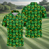 Maxcorners Four Leaf Clovers Golden Horseshoes St Patrick's Day Golf Shirt, Polo Shirts For Men, Golf Shirts For Men