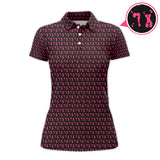 Maxcorners Body Art Pattern Golf Polos, Funny Golf Shirt, Crazy Golf Shirts For Men