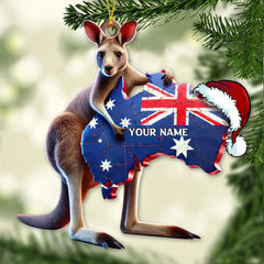 Maxcorners Custom Name Australia Ornament, Christmas Gift for Australia Lover 2D Flat LM2111