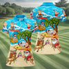 Maxcorners Funny Santa Beach Party Women's Golf Shirt, Christmas Golf Shirt, Women’s Golf Apparel LM1507
