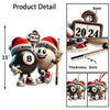 Maxcorners Custom Name Billiard Couple Ornament, Billiard Lover Christmas Gift 2D Flat LM2111