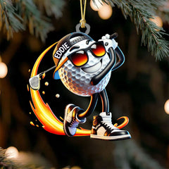 Maxcorners Great Golf Swings Golf Ball Acrylic Ornament, Golf Xmas Ornaments, Golf Christmas Gifts, Cool Golf Gift LM1611