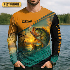 Maxcorners The Bass Are Calling And I Must Go SPF Shirt For Men, Gift For Fisherman, Largemouth Bass Fishing