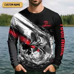 Maxcorners Eat Sleep Fish Repeat Water Splash Fishing UPF Shirts, Fisherman Gift, Fishing Shirts For Men