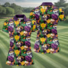 Maxcorners Tropical Sugar Skull Floral Golf Polo Shirt, Golf Tops For Women, Performance Golf Shirt LM1507