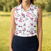 Maxcorners Par Then Bar Flamingo Womens Golf Polo Shirt, Golfing Apparel, Womens Golf Gifts