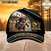 Maxcorners Dog Hunting And Duck Golden Sunset Wetland Scene Multiple Options Personalized Name 3D Cap