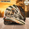 Maxcorners Dog Hunting And Duck Woodland Camo Hunting Dog Personalized Name 3D Cap