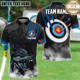 Maxcorners Archery Wolf Scratch Personalized Name, Team Name 3D Unisex Shirt
