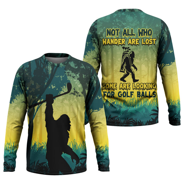 Maxcorners Bigfoot Men's Golf Polo Shirt, Golfing Apparel, Mens Golf Gift, Funny Golf Shirt