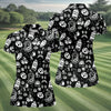 Maxcorners Dead Tired Coffee Breakfast Pattern Golf Shirt, Women's Golf Tops, Golf Shirts For Women LM1507